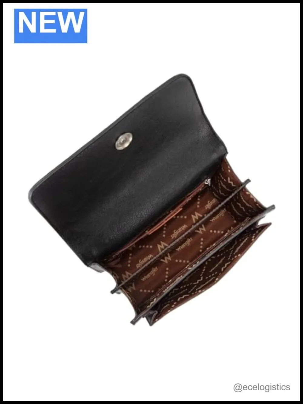 Wrangler Flap Crossbody Bag with Detachable Wristlet Wallet & Chain Strap,